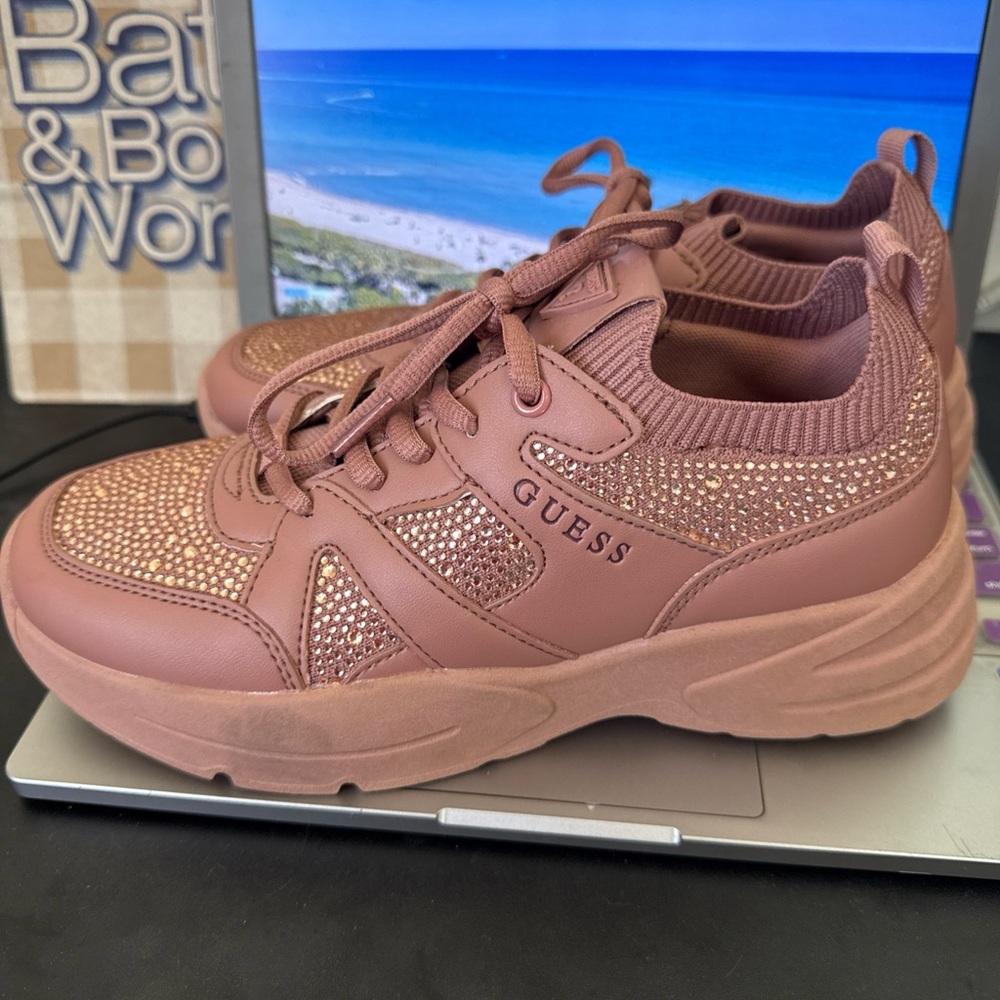 GUESS Women's Rose Gold Sneakers